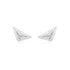 Silver Triangle Kiss Studs
